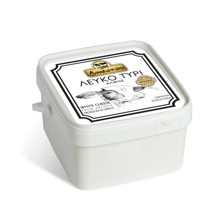 VOSKOTOPI WHITE CHEESE FROM ARCADIA - Tupper 4kg in slices