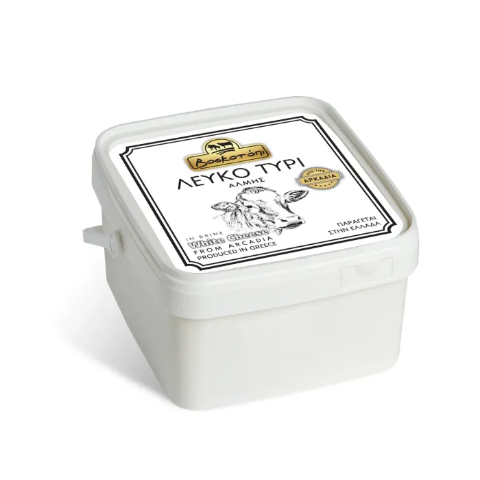 VOSKOTOPI WHITE CHEESE FROM ARCADIA - Tupper 4kg in slices